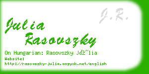 julia rasovszky business card